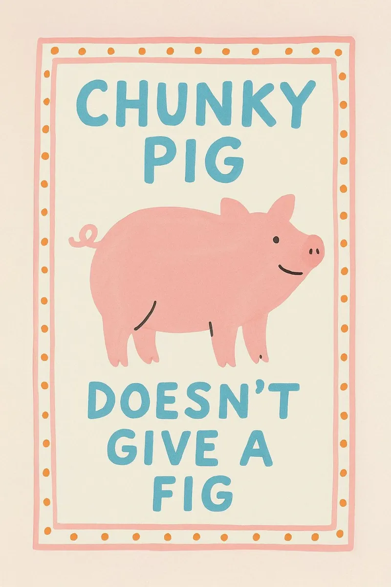 Chunky Pig Doesn’t Give a Fig hahnemühle van LittleMieschiefs