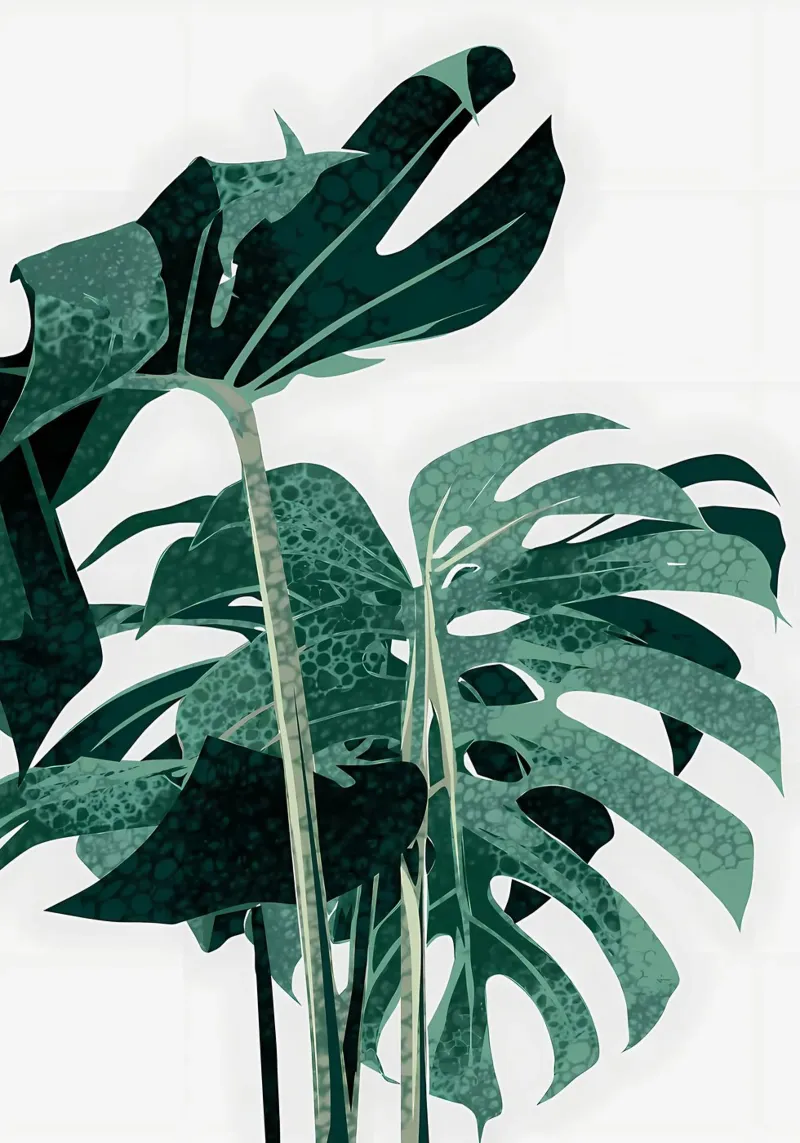 monstera tropicale foglie alluminio dibond da Patrick L Lord