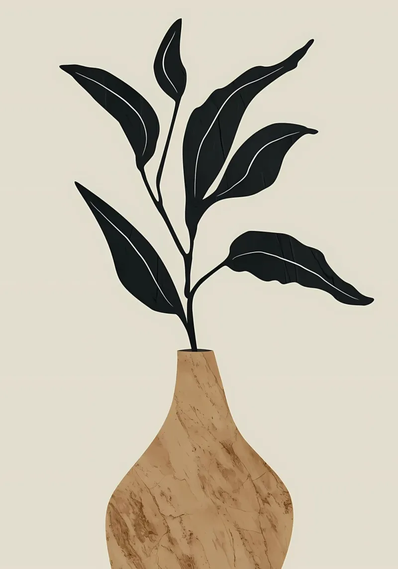 vase feuilles poterie hahnemühle de Robert Wiesner