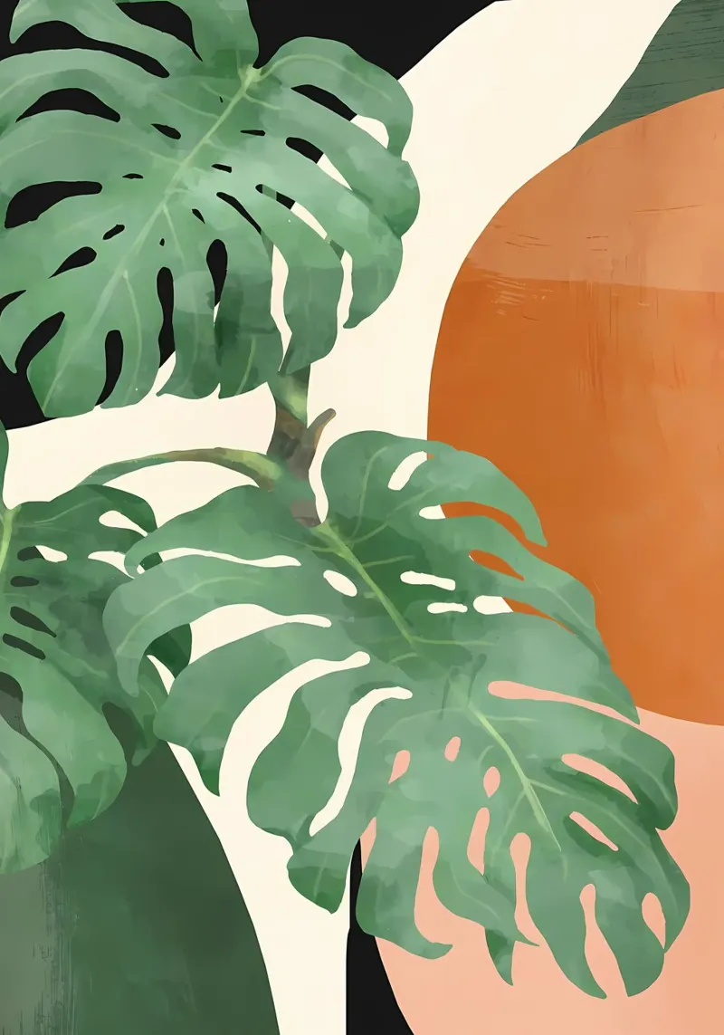 monstera bladeren botanisch forex-plaat van Robert Wiesner