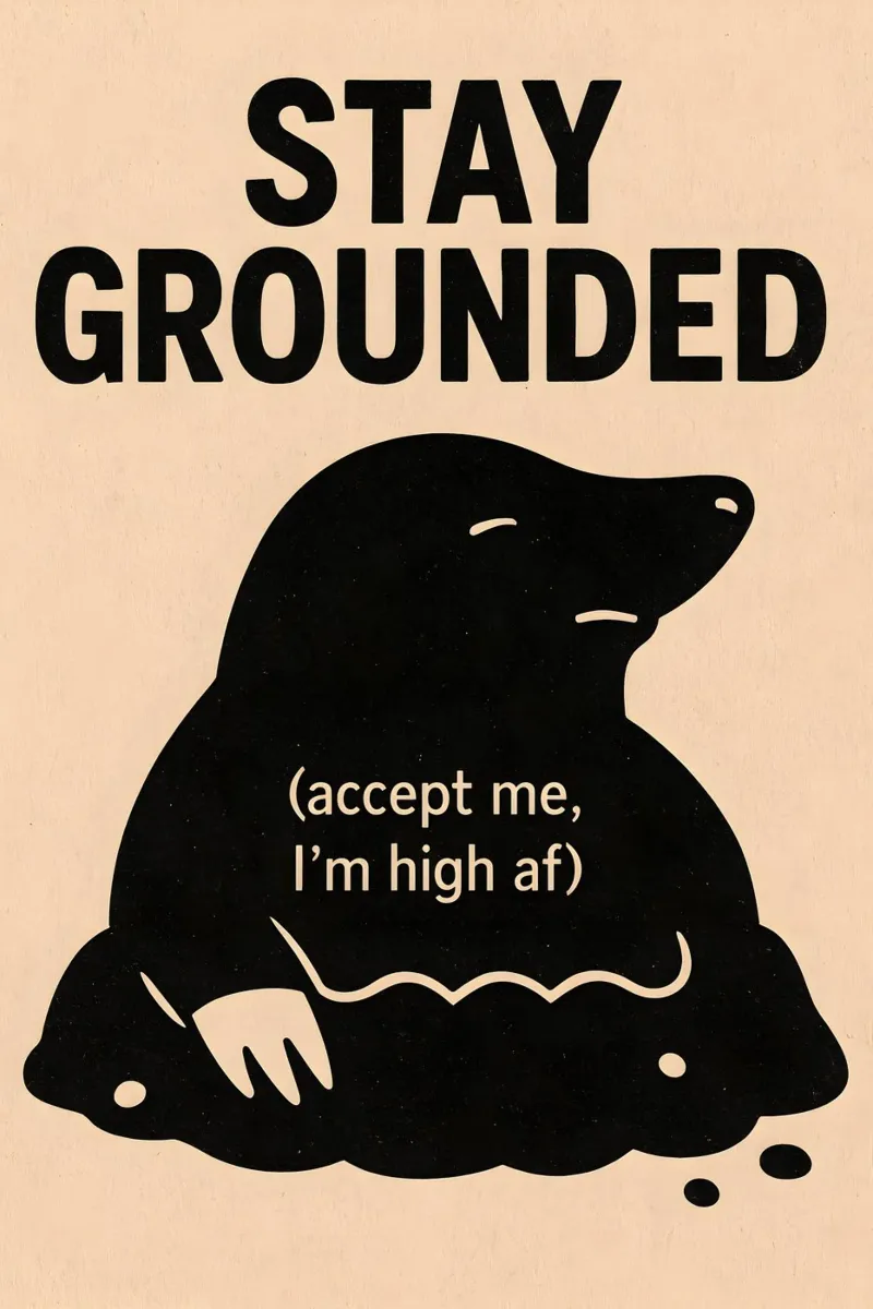 tay Grounded Mole poster with aluminum frame by Art.Piece