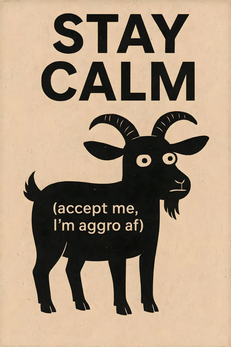 Goat With a Plan canvas by Art.Piece