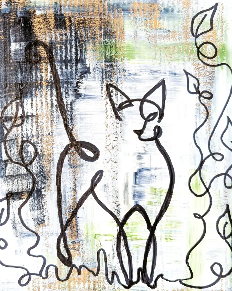 Katze 2 carta hahnemühle da sum2proveDesign