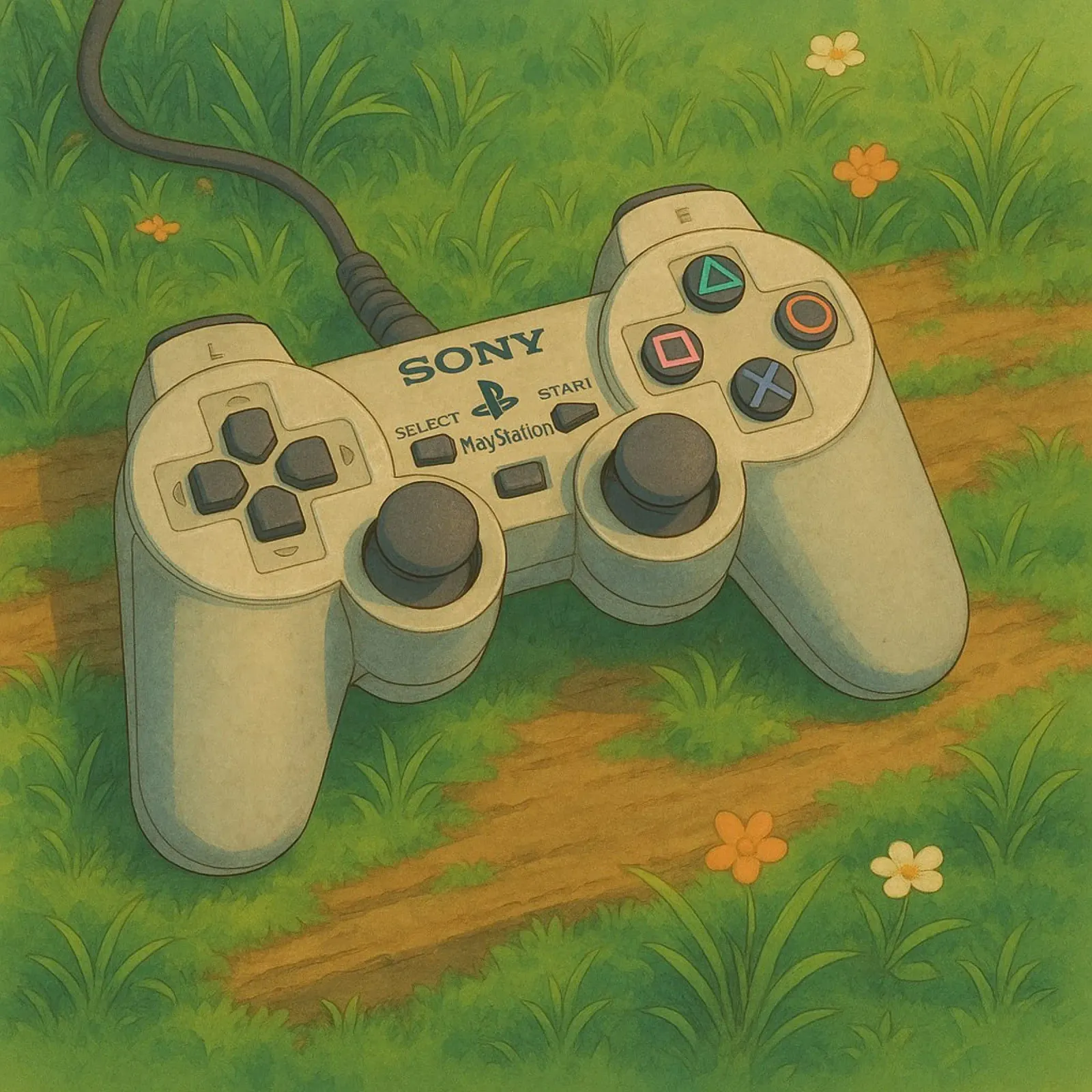 Joystick Playstation in stile cartoon pellicola backlit da Motivate-Today