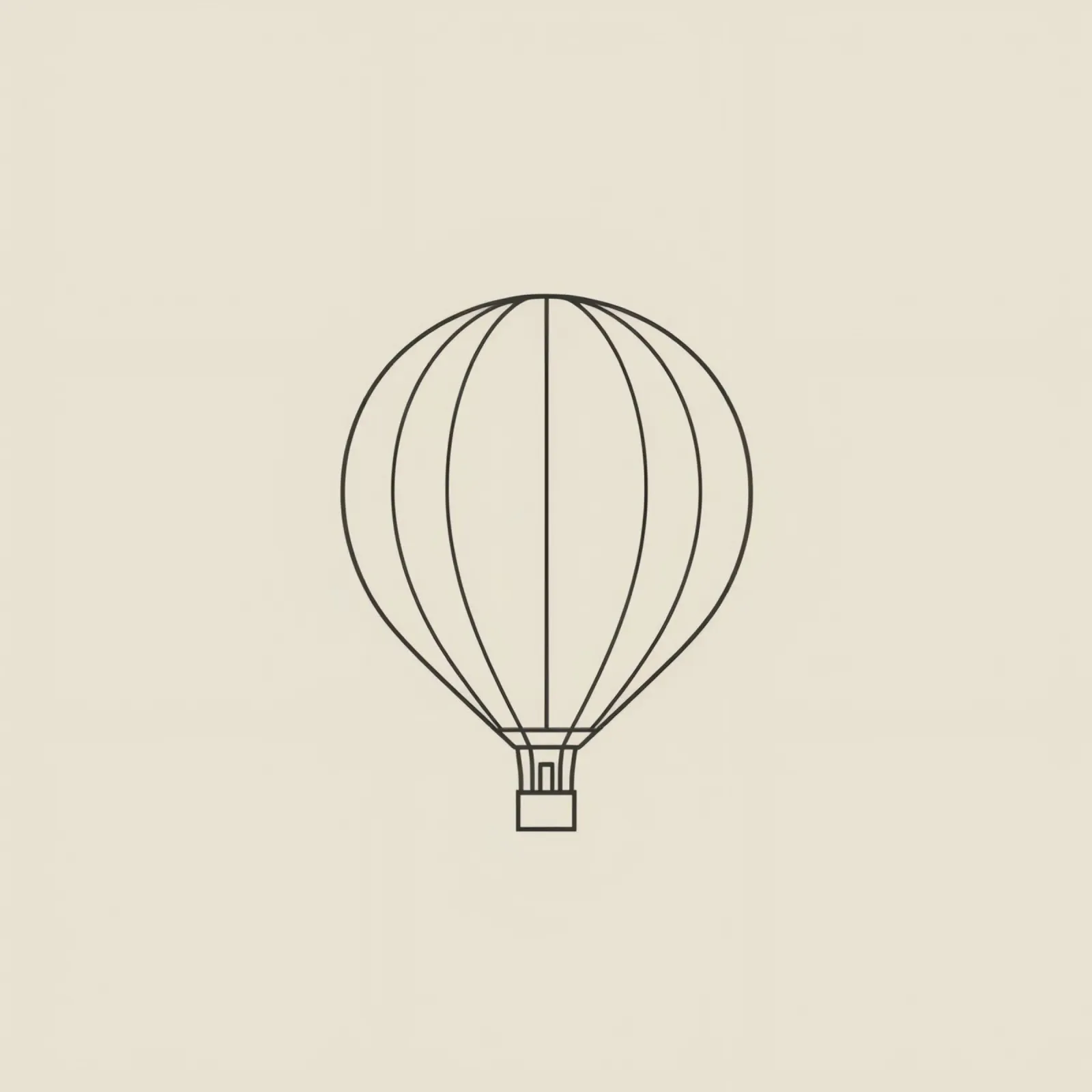 Sagoma nera di una mongolfiera con cesto per i passeggeri pellicola backlit da DesignDoodle