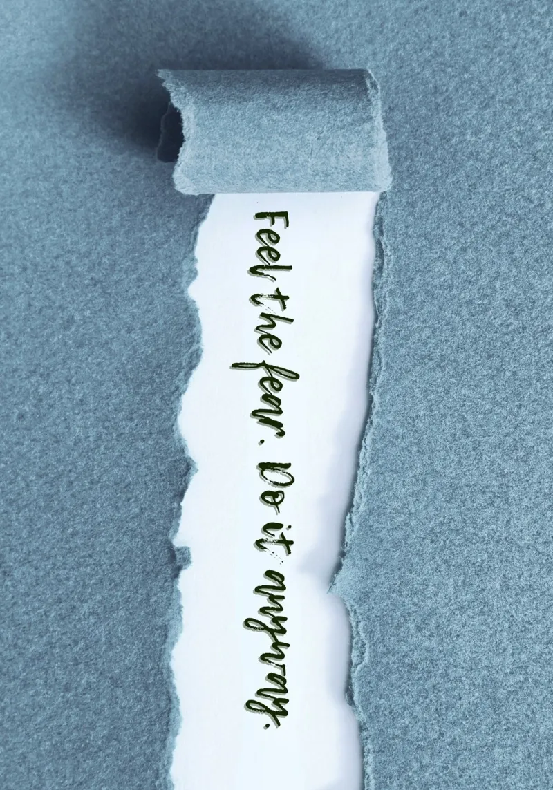 FEEL THE FEAR. DO IT ANYWAY. Poster von Einfach Uebel