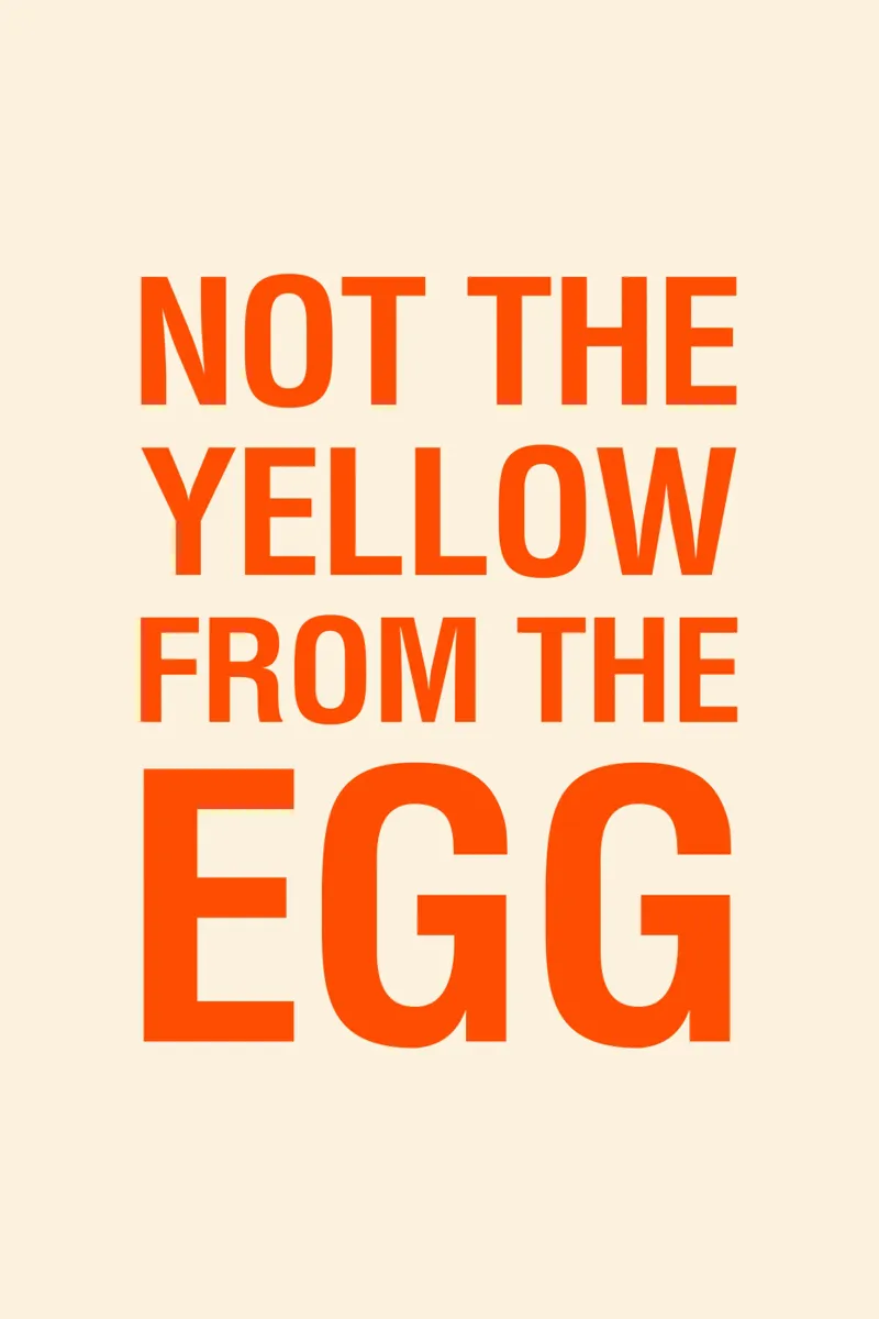 Not the Yellow from the Egg carta hahnemühle da The Typo Dept.