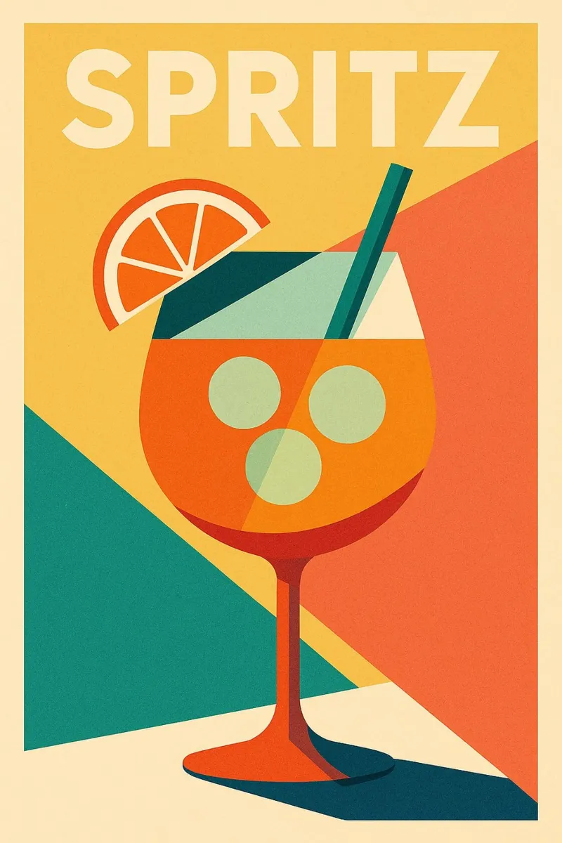SPRITZ - An arty version of the iconic aperitif hahnemühle by Boissons - Affiches & posters - Retro