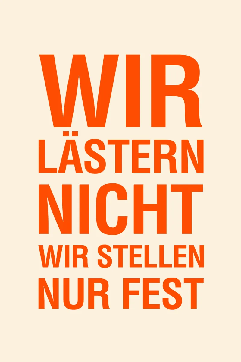 Wir lästern nicht – wir stellen nur klar, wie’s ist tela da The Typo Dept.