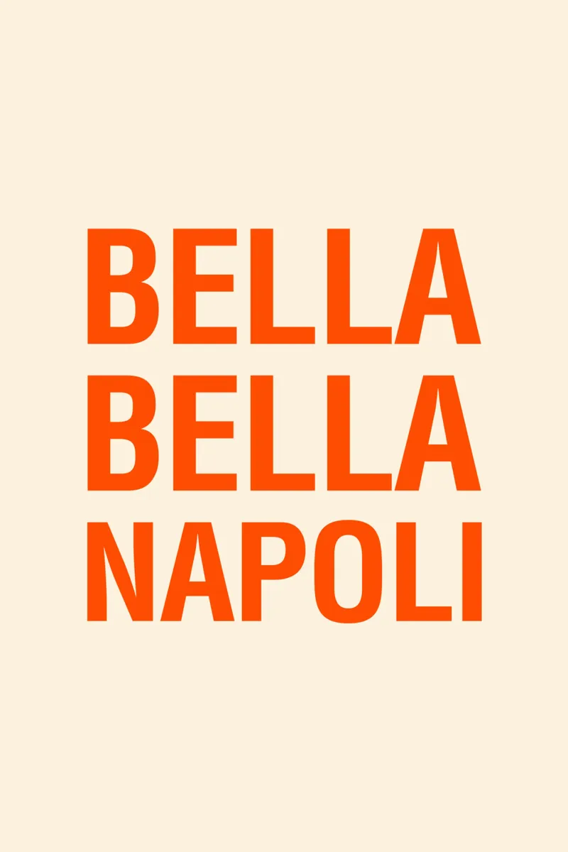 Bella Bella Napoli – Typo Poster mit mediterranem Flair forex plate by The Typo Dept.