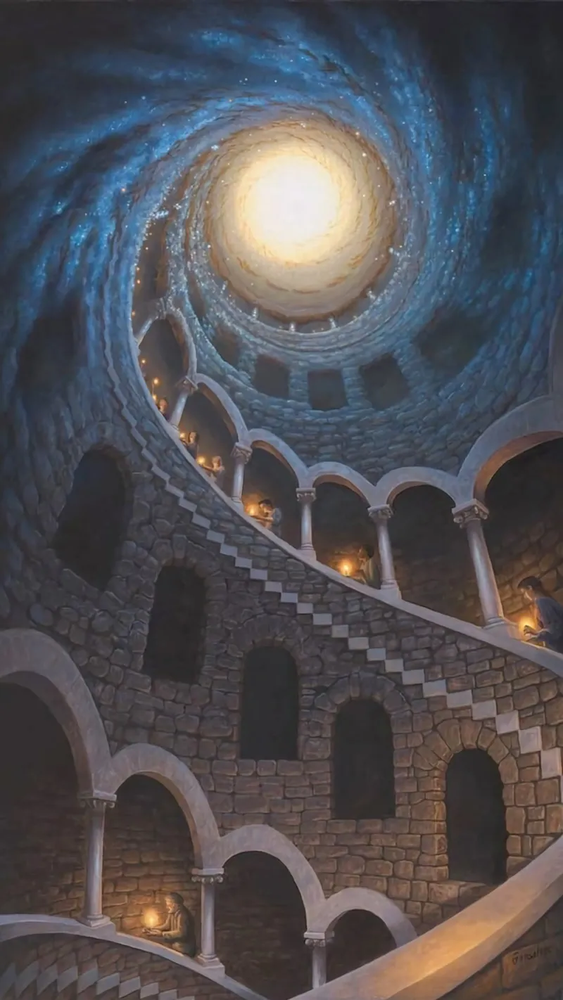 Rob Gonsalves Microcosmos pellicola backlit da Trudeau Art Galley