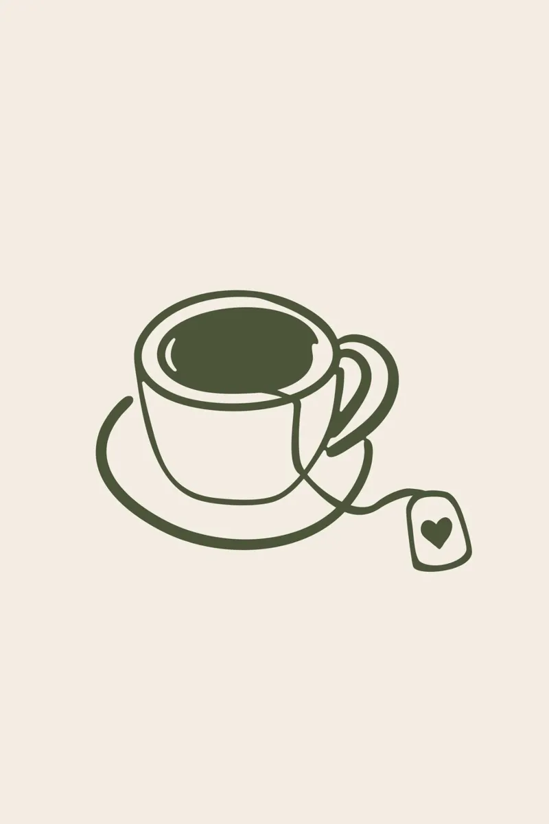 Cup of Tea poster con telaio in alluminio da karenmenzenbach