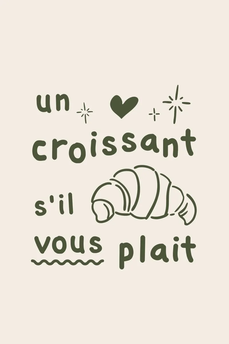 Un croissant s'il vous plait carta hahnemühle da karenmenzenbach