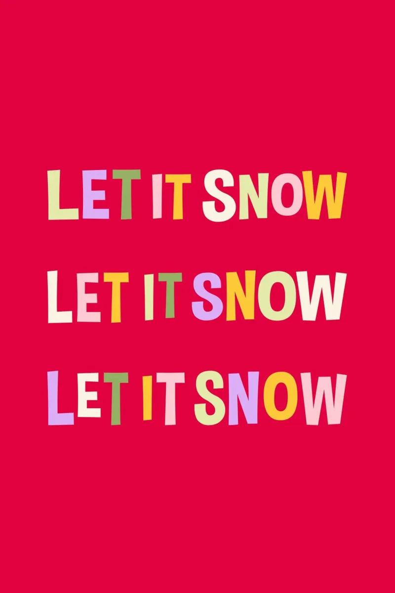 Let it Snow alluminio dibond da karenmenzenbach
