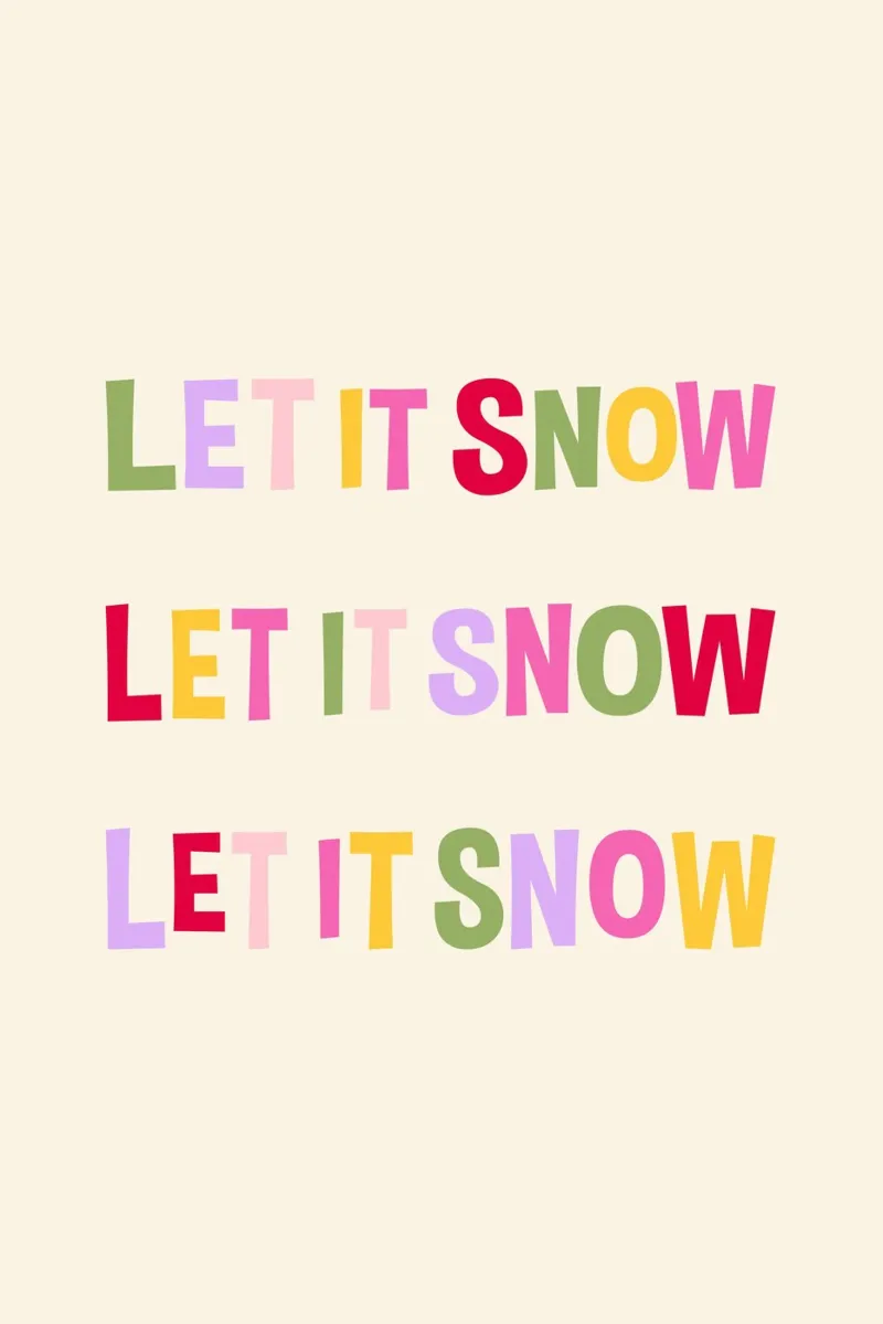 Let it Snow alluminio dibond da karenmenzenbach