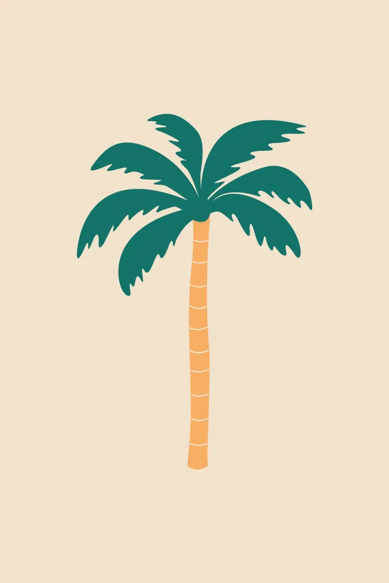 Graphic Palmtree alluminio dibond da karenmenzenbach