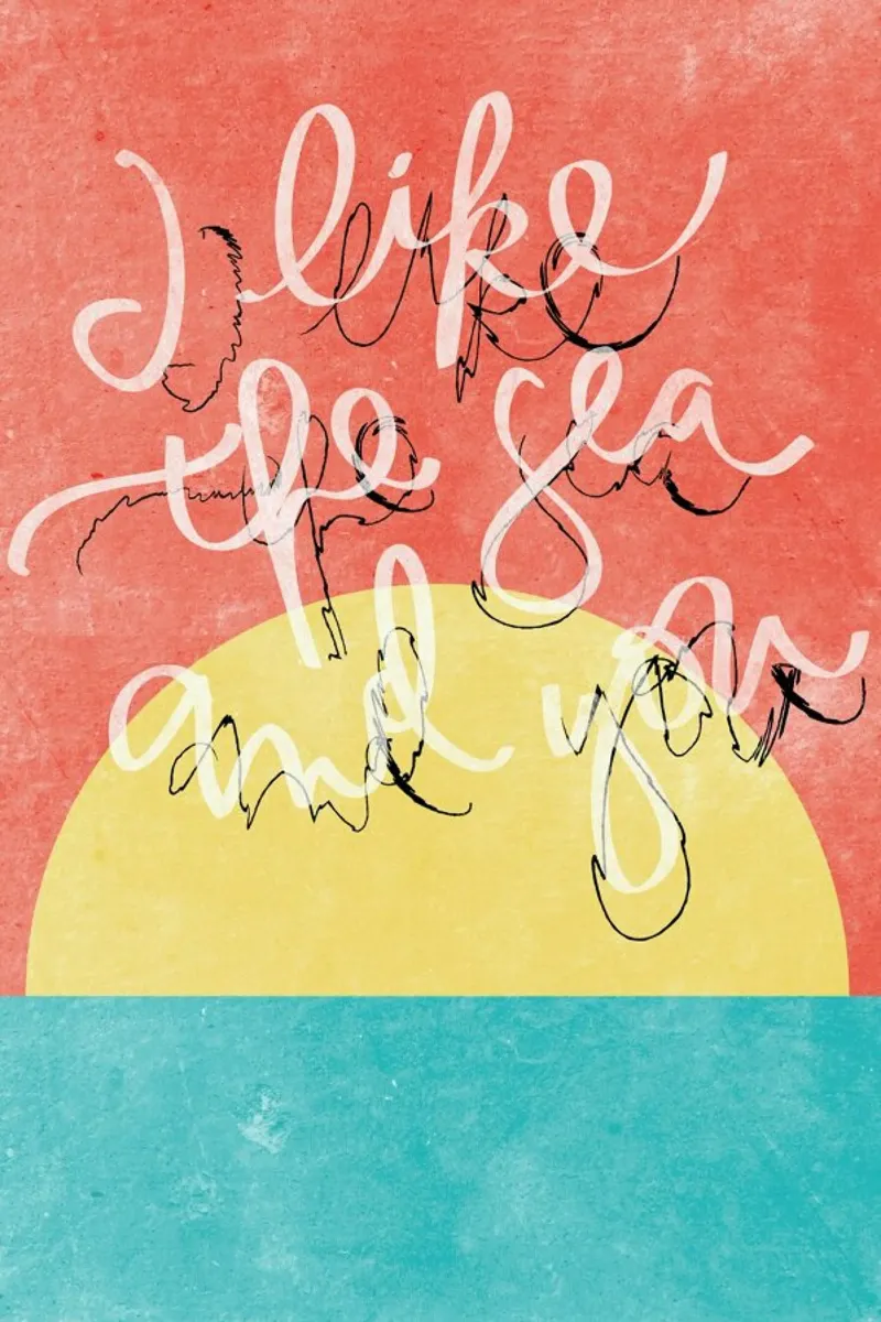 I Like The Sea + You acrylic glass by Kristen Polsinelli