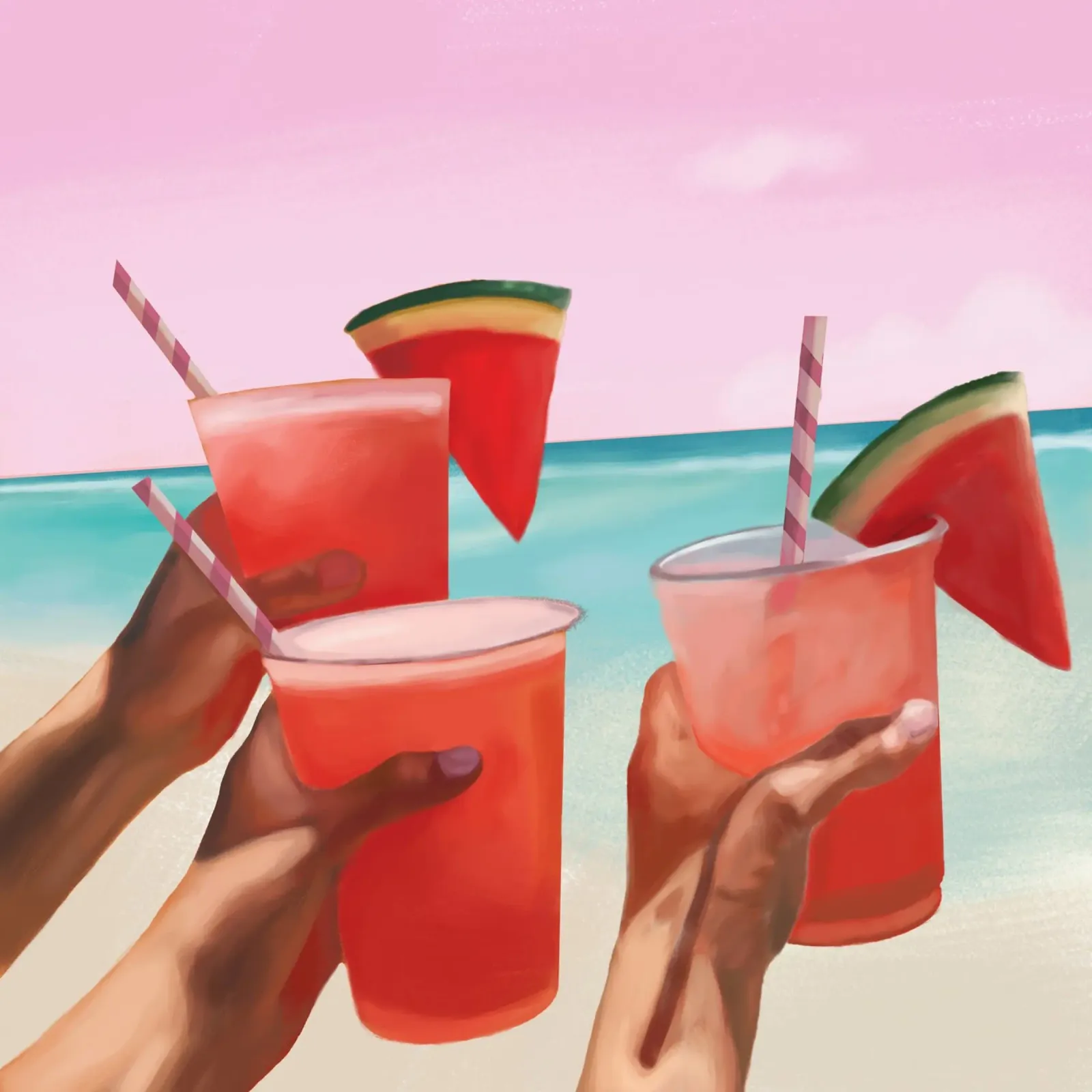Proost op de zomer canvas met Baklijst van Verse