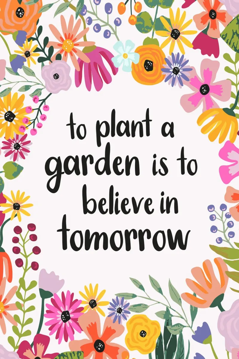 To Plant a Garden is to Believe in Tomorrow canvas by karenmenzenbach