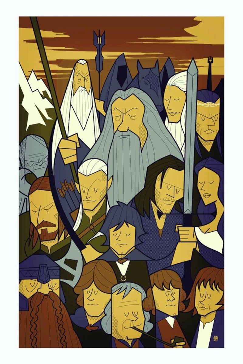 LORD OF THE RINGS 1 poster de Ale Giorgini