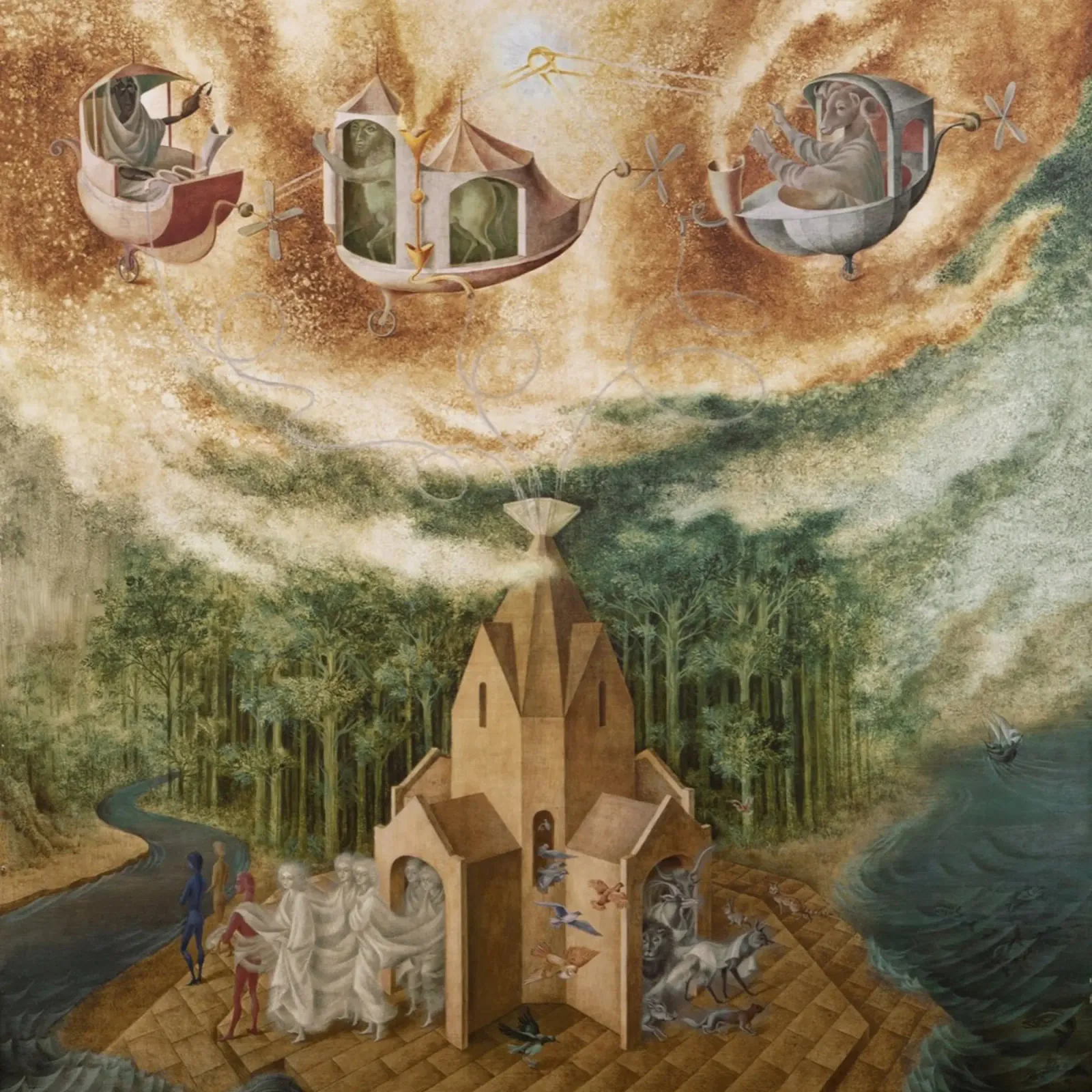 Remedios Varo Microcosmo (o determinismo) pellicola backlit da Kunze Gallery
