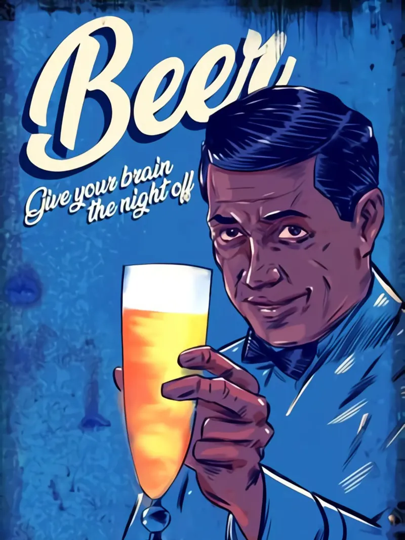 La migliore serata con una birra plexiglass da Jodie Art
