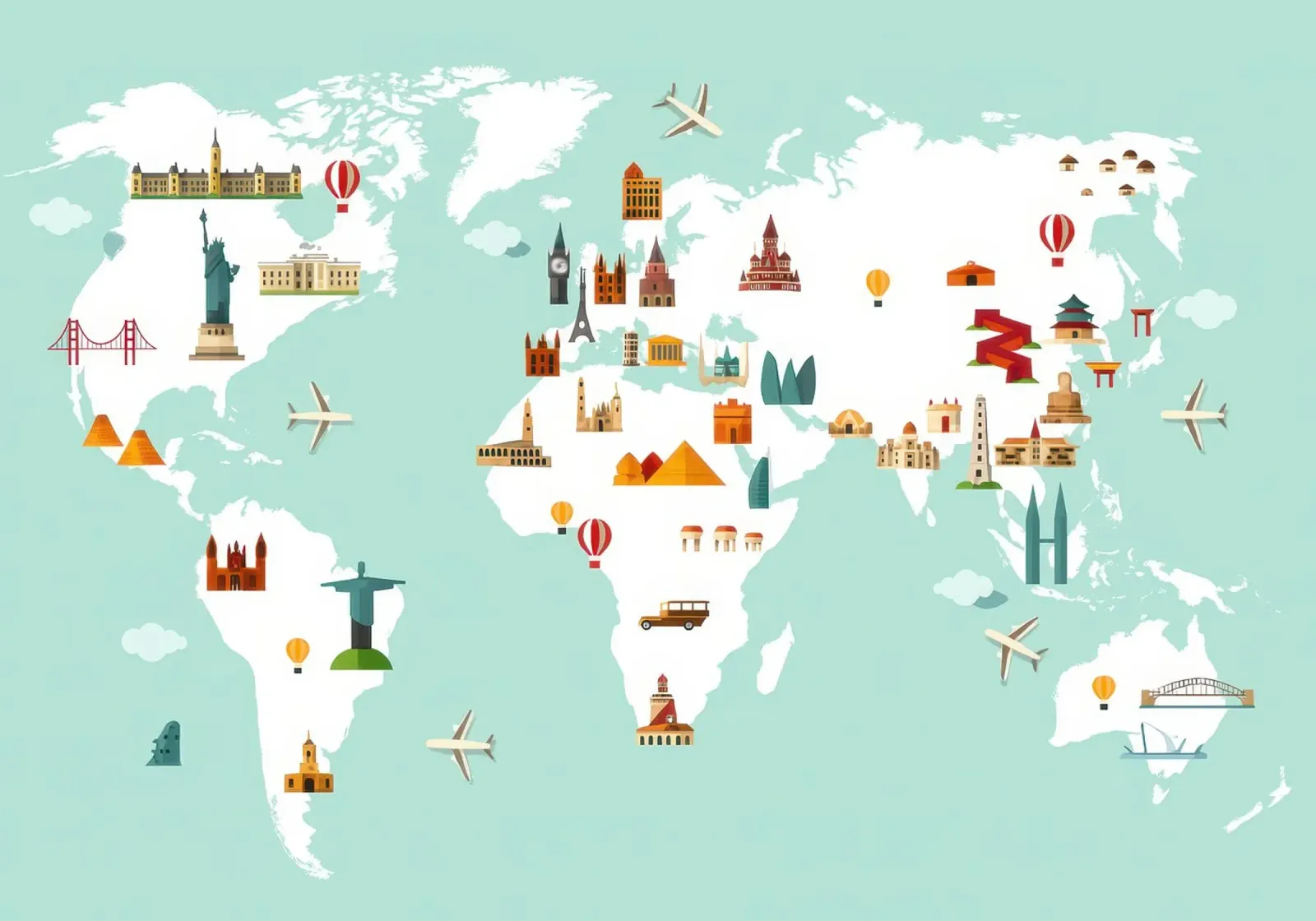 World Map of Wonders pellicola backlit da Attaboy Dsgn
