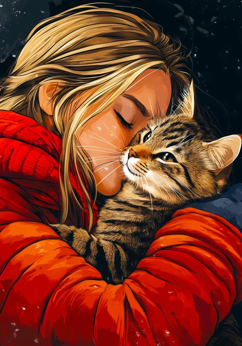 Ti amo gattino 1 pellicola backlit da Justyna Jaszke JBJart