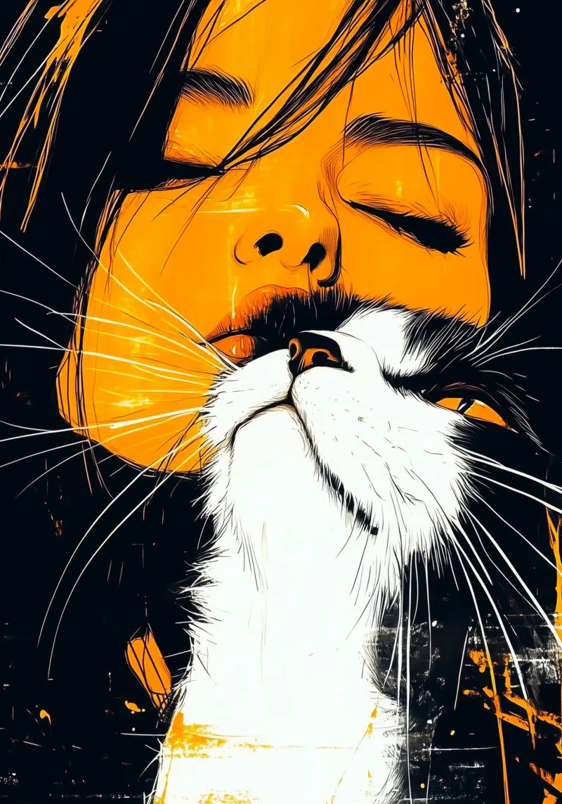 Ti amo gattino 5 pellicola backlit da Justyna Jaszke JBJart