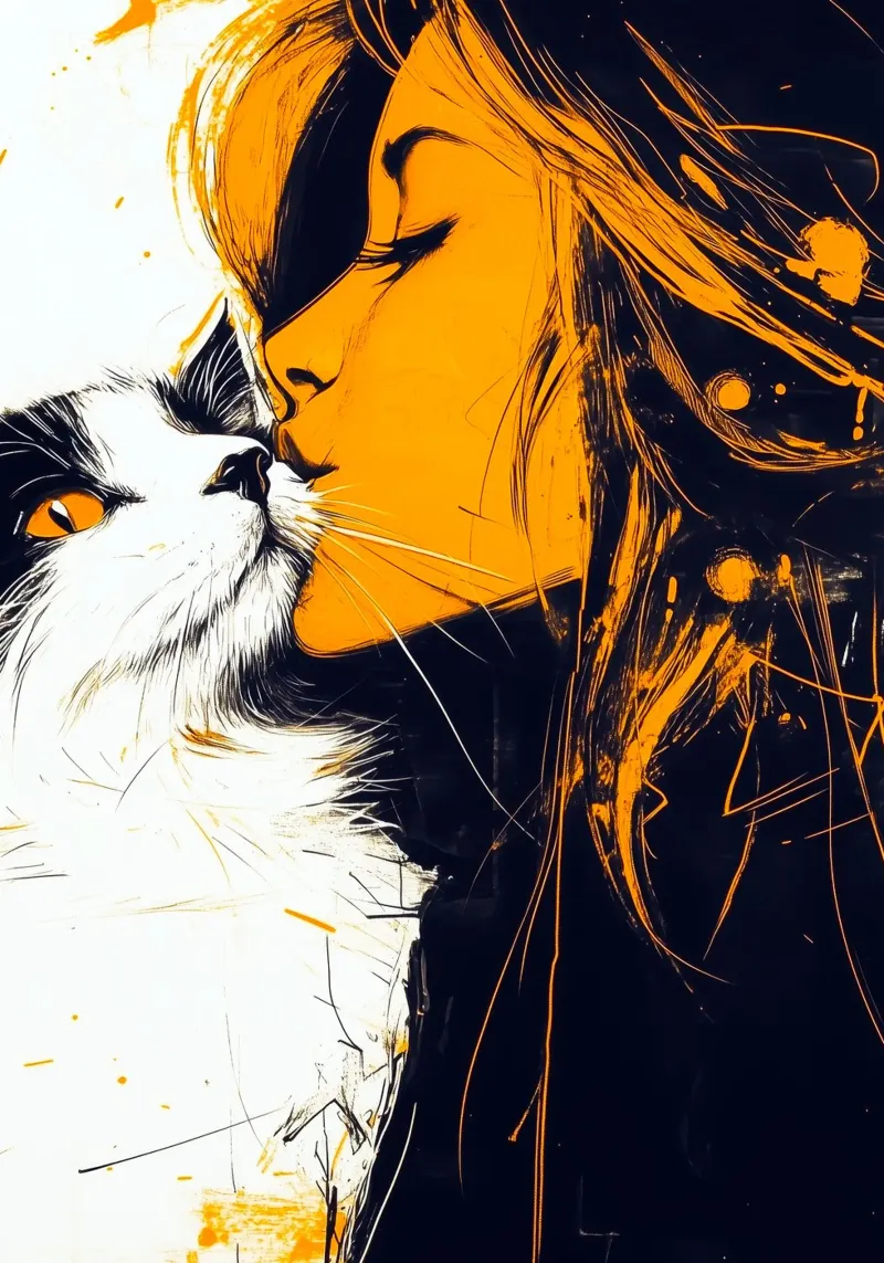 Ti amo gattino 6 pellicola backlit da Justyna Jaszke JBJart
