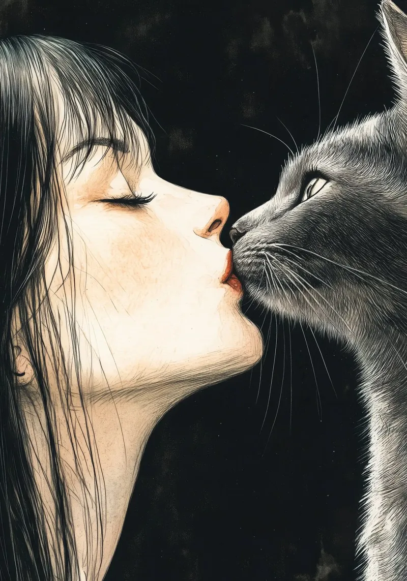 Ti amo gattino 8 pellicola backlit da Justyna Jaszke JBJart