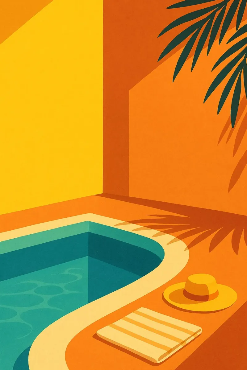 Golden Poolside Serenity carta hahnemühle da Mosaic Dialogue