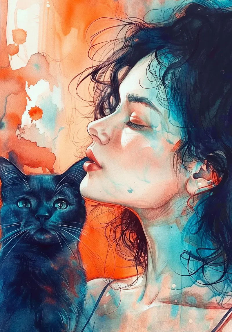 Ti amo gattino 14 pellicola backlit da Justyna Jaszke JBJart
