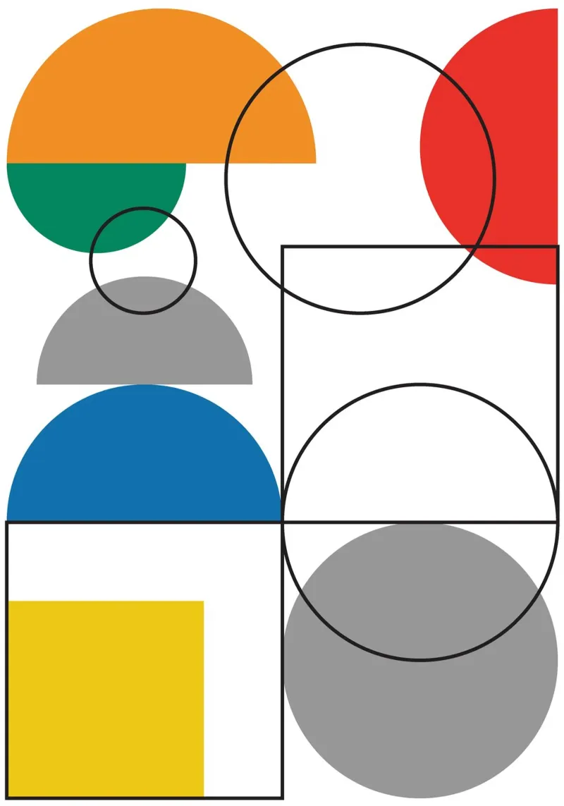 Equilibrio geometrico bauhaus calma pellicola backlit da Family Bauhaus Art