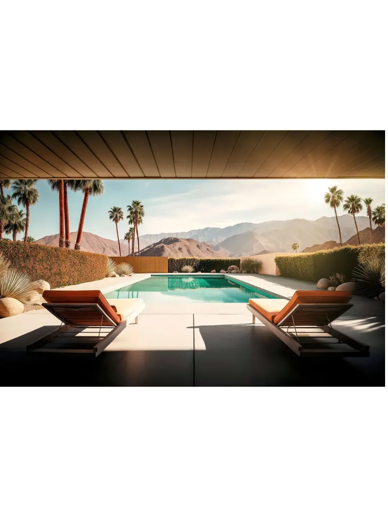 Palm Spring Private Pool I pellicola backlit da robertmotoiart