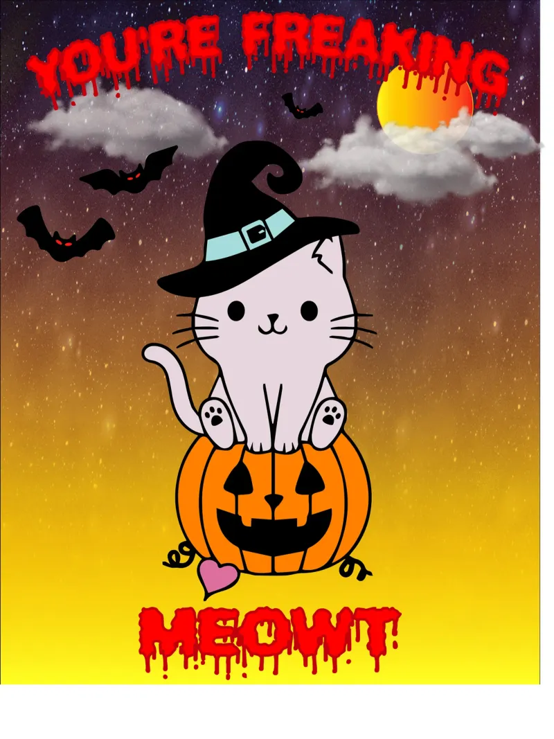 miau gespenst halloween Poster von onechoice