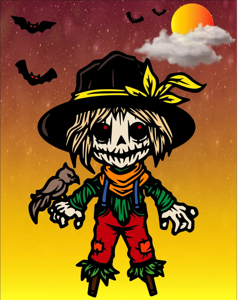 vogelscheuche gespenst halloween Leinwand von onechoice