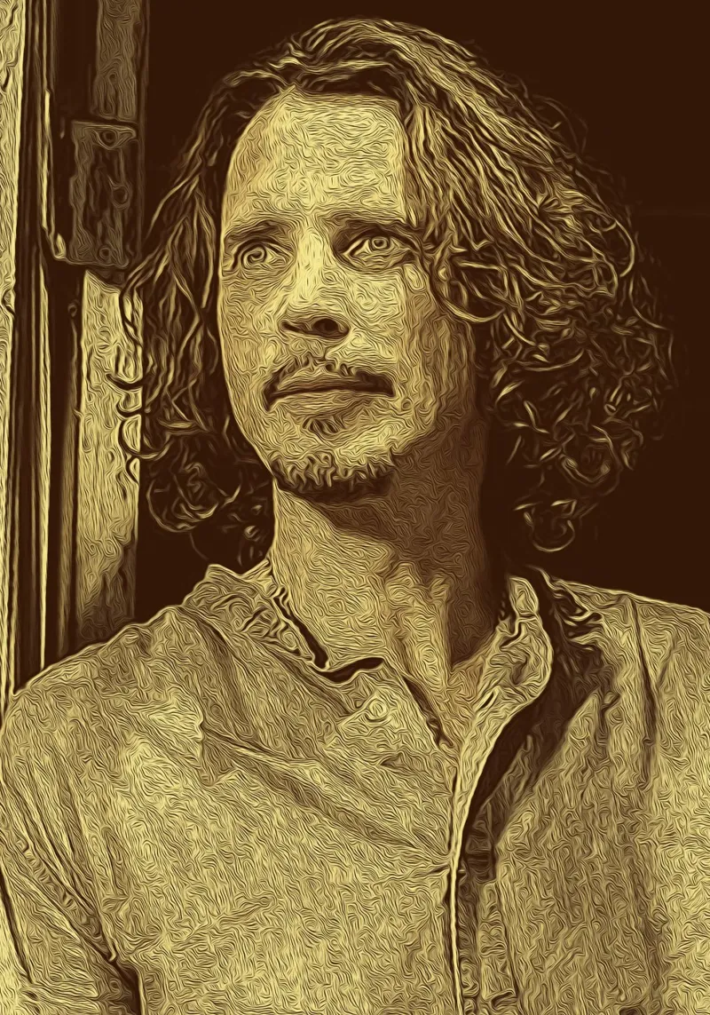 Chris Cornell gazes beyond time canvas by singpentinksale