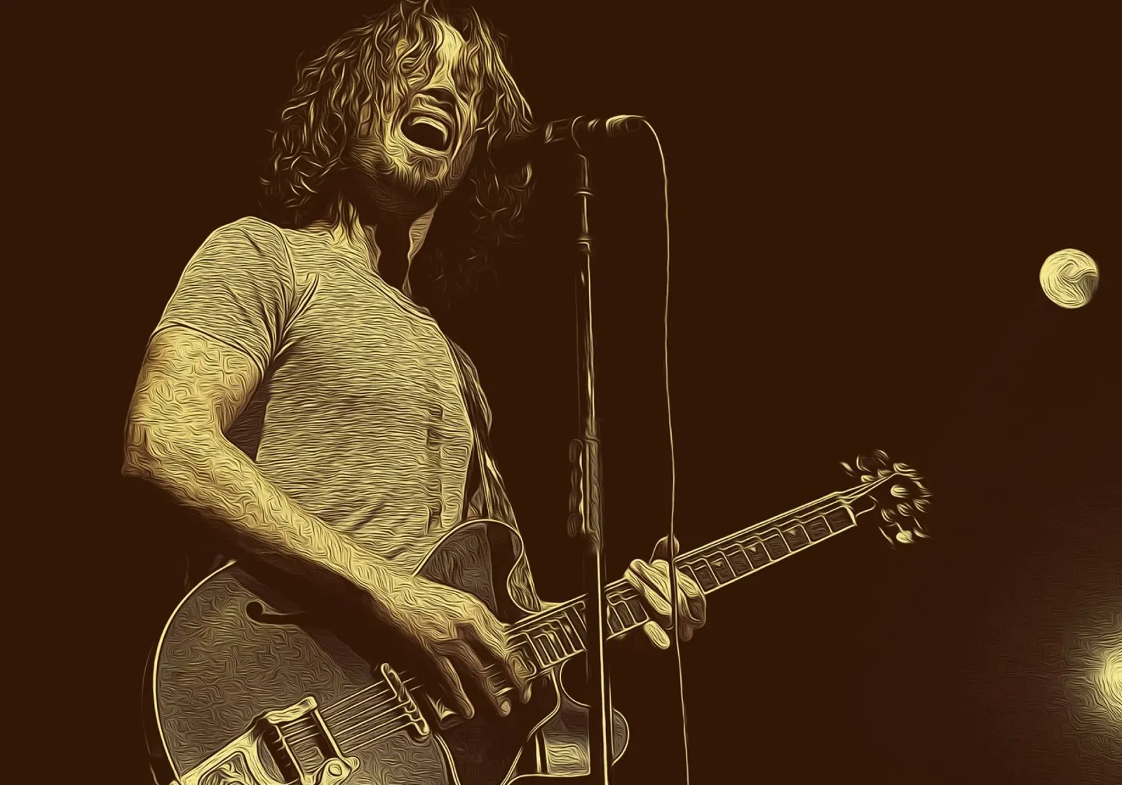Chris Cornell: una performance iconica carta hahnemühle da singpentinksale