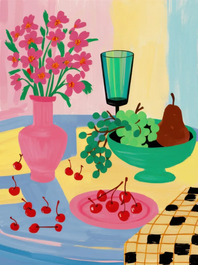 Pink Table Pear Hahnemühle von Sentinel Glow