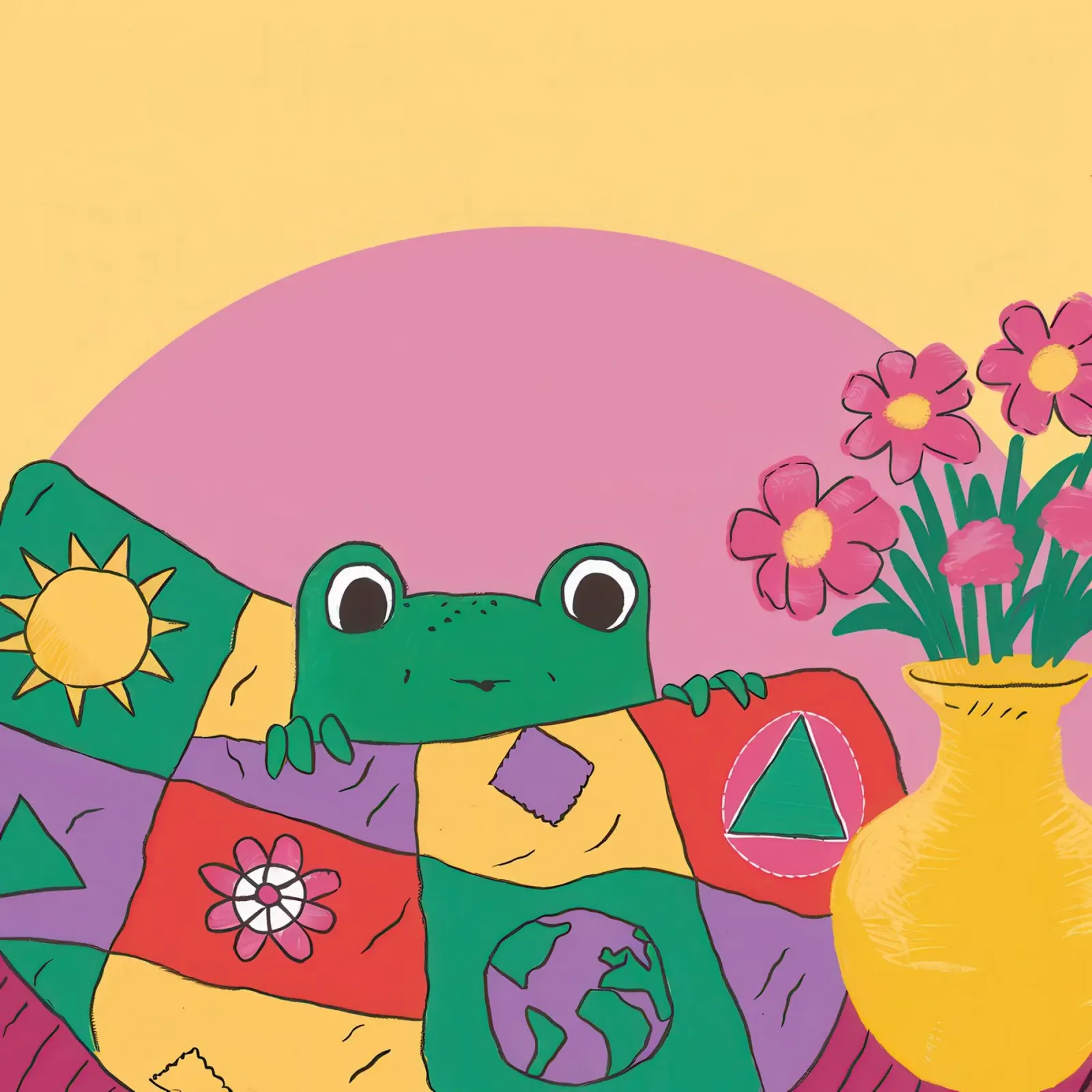 Frog Prince Teatime canvas by Sentinel Glow