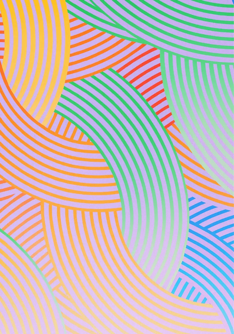 abstract curved line vector canvas by oneway