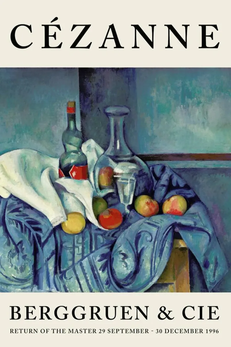 Cézanne - The Peppermint Bottle, Berggruen carta hahnemühle da Vintage by JUNIQE