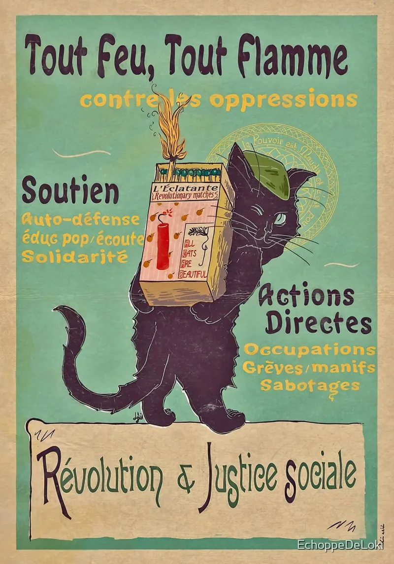 Bruciare d'amore per la rivoluzione poster con telaio in legno da muench benjamin