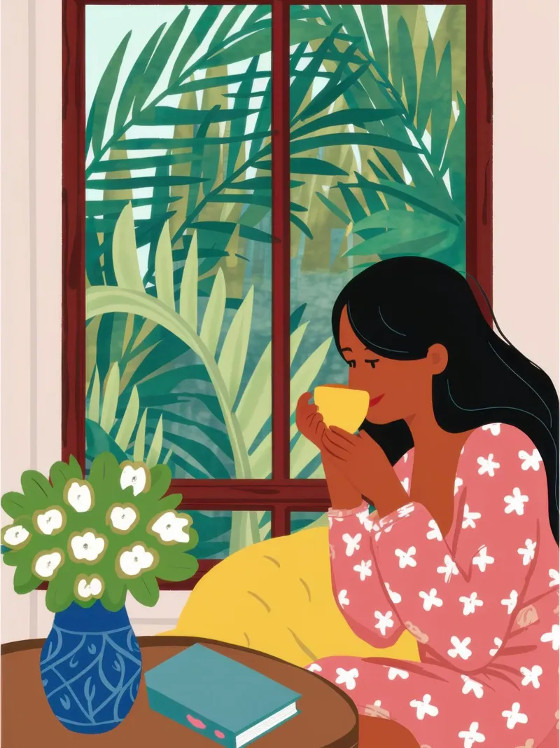 Window Reading Sanctuary alu-dibond by Marigold Tiga