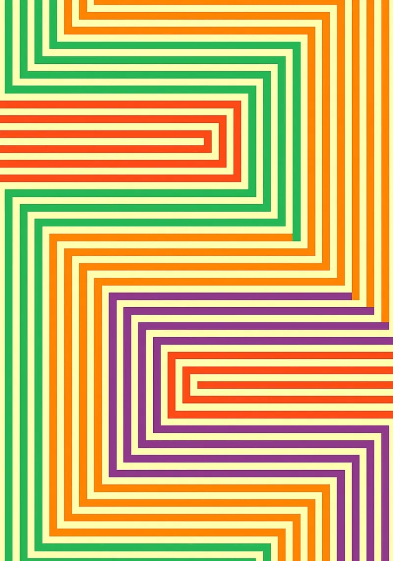 abstract line vector canvas by oneway