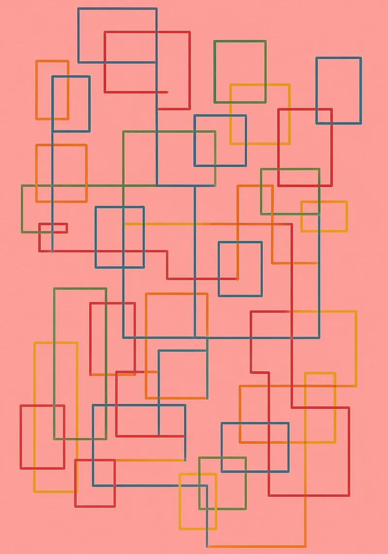 abstract lines art vector canvas by oneway