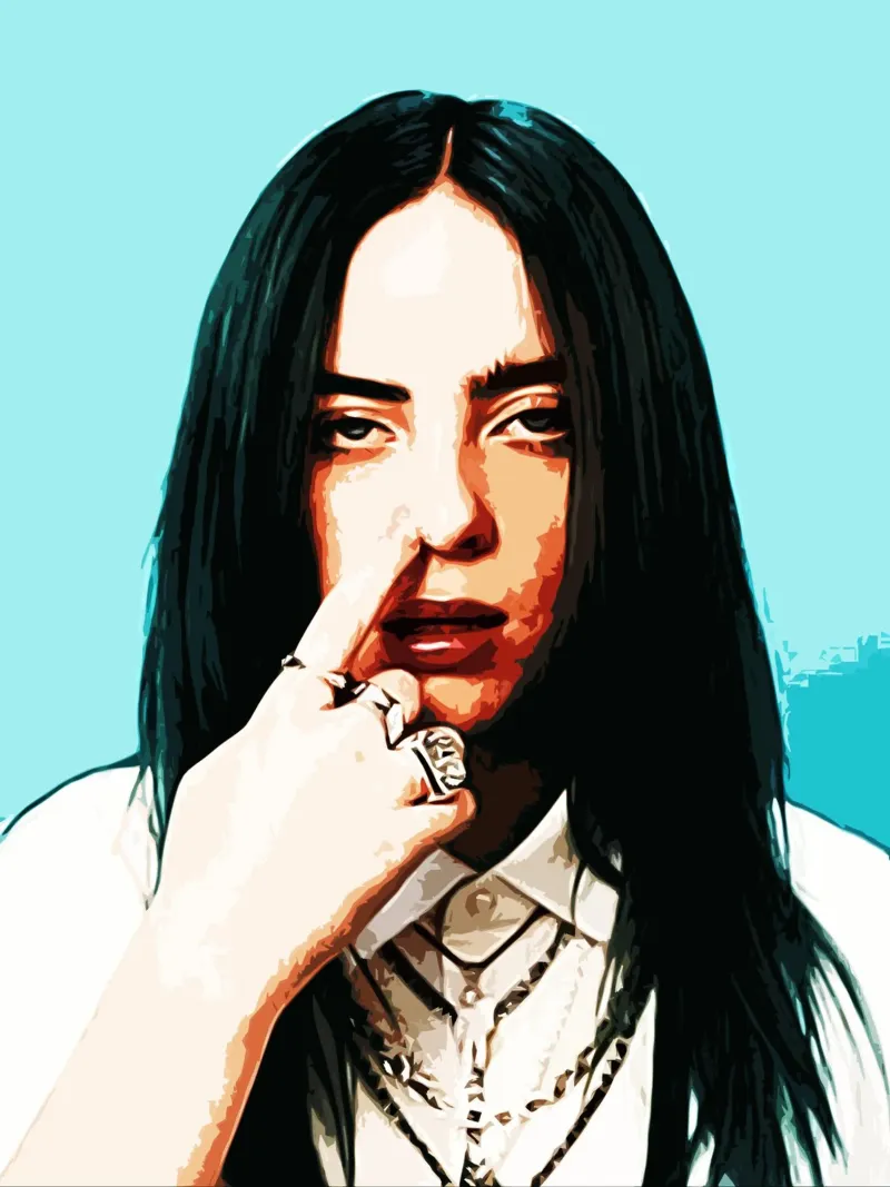 Billie Elish 4 Art pellicola backlit da music soul