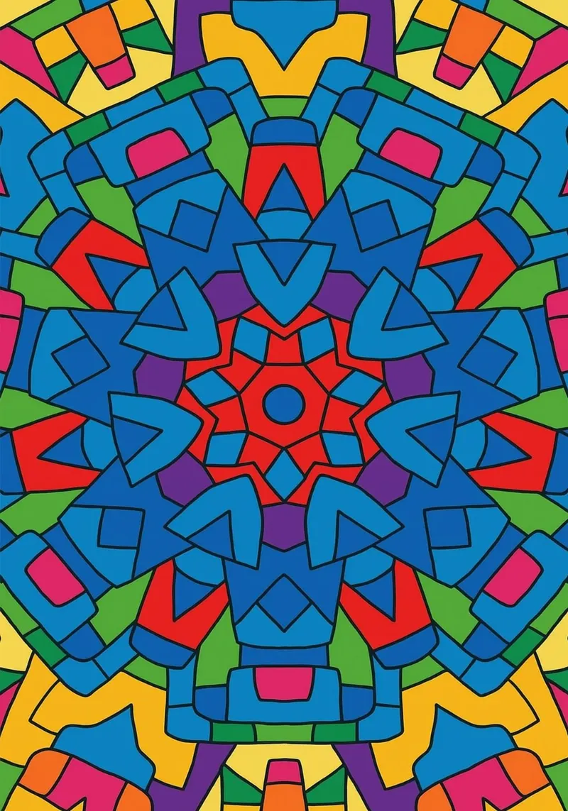 abstract machine line vector canvas by oneway