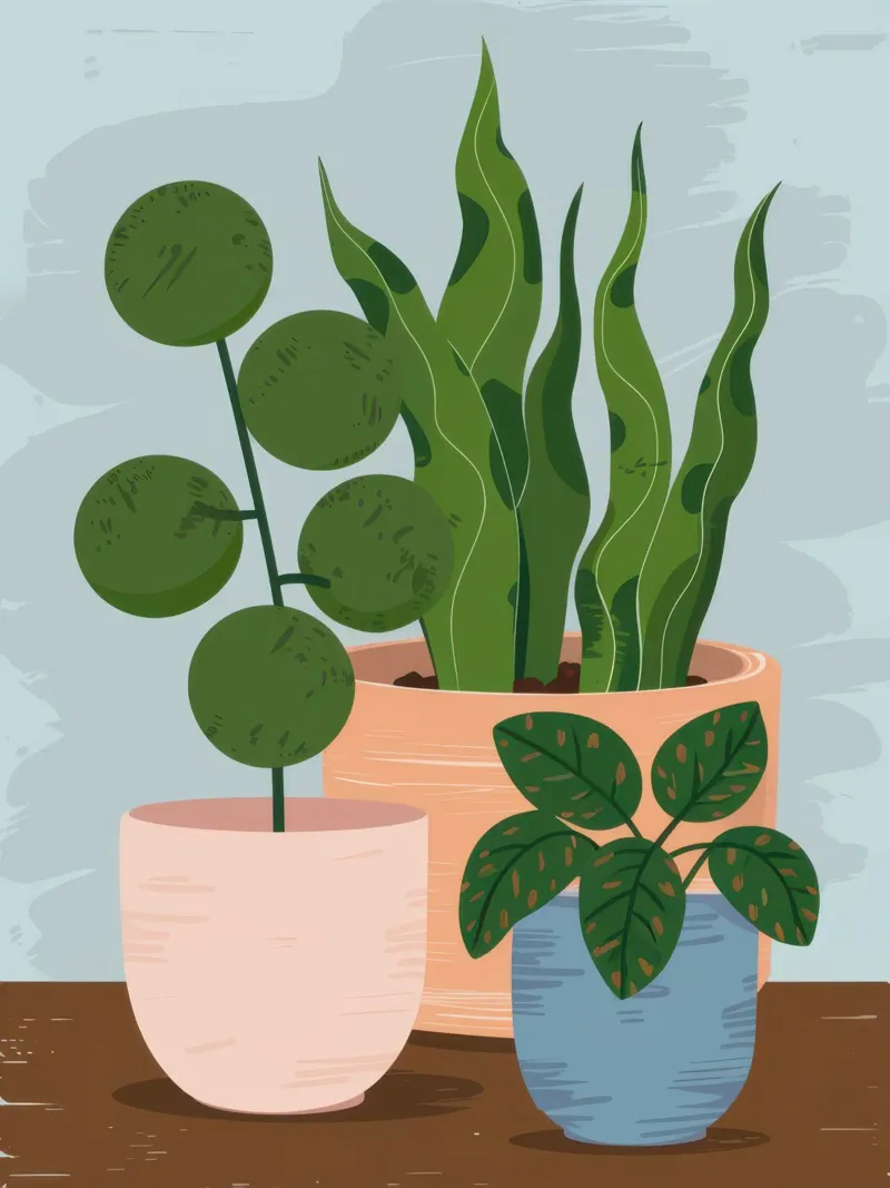 Pilea Plant Harmony hahnemühle by Mossy Pigment